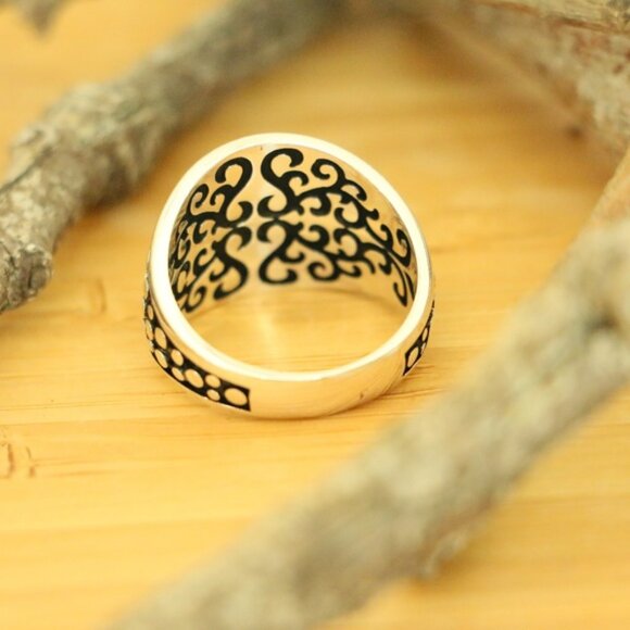 925 Sterling Silver Men's Points Rings GiftFor Him - Picture 5 of 8